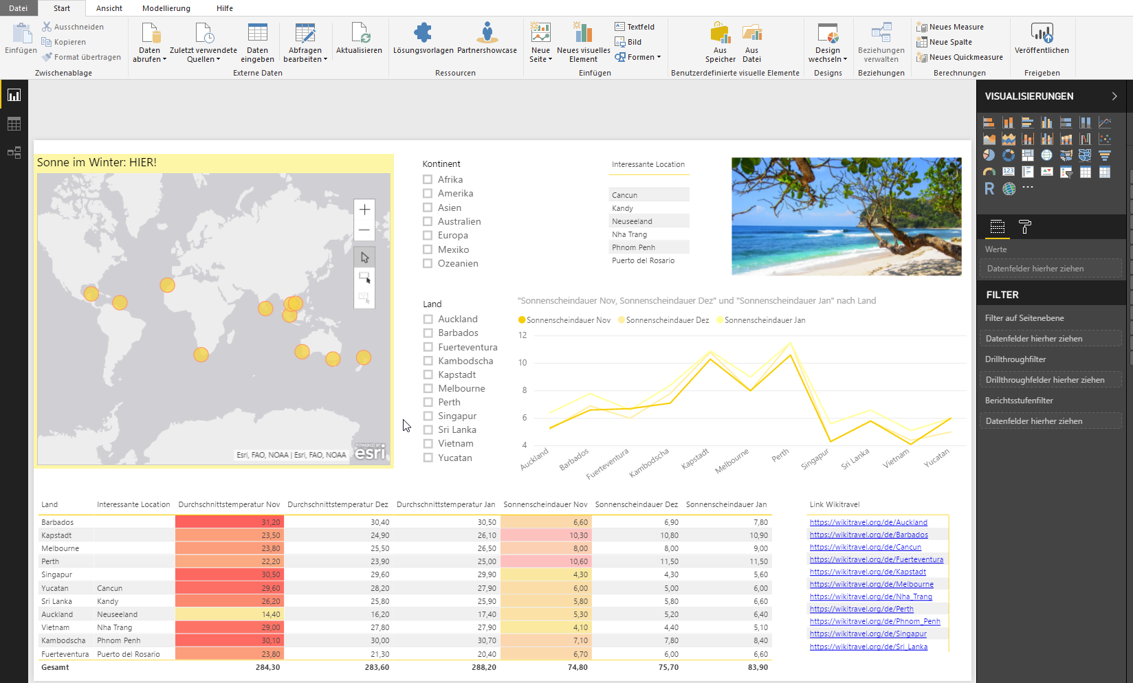 Power BI Oberfläche